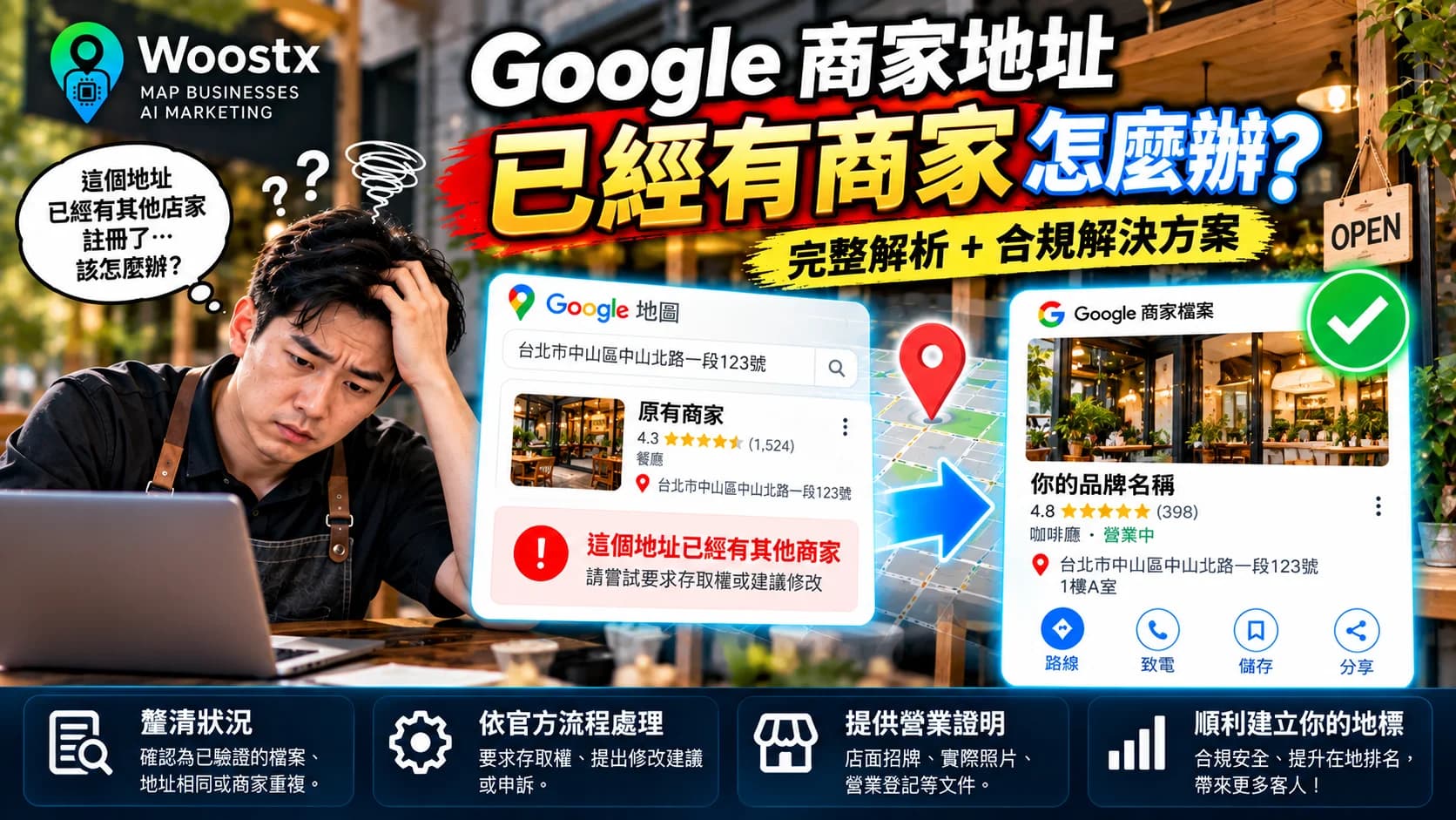 Google 商家地址已經有商家怎麼辦?